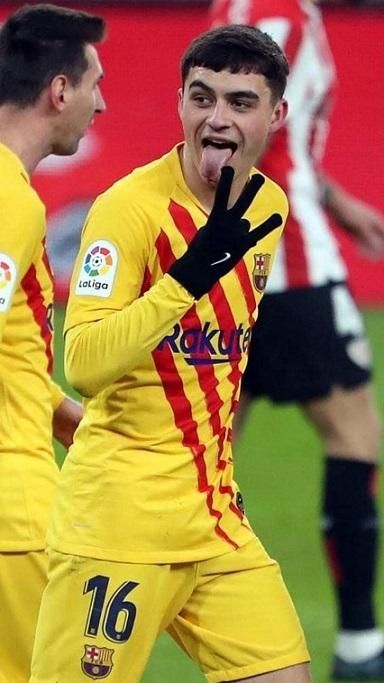 FCバルセロナ（4th）20/21 ペドリ＃16 + LFPパッチ（大）付。