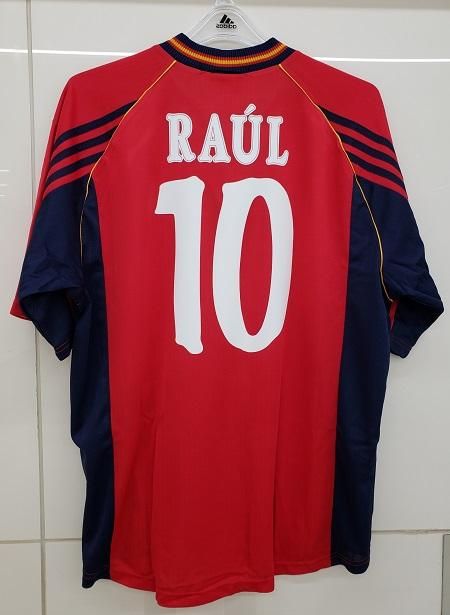 スペイン代表（H）1998 フランスW杯 ラウル＃10 +マッチロゴ付き！