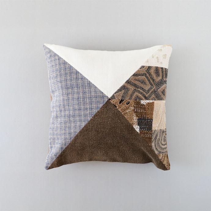 ヴィンテージパッチワーククッションカバー | 手仕事の温もり