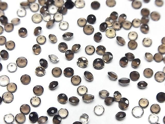 動画】宝石質スモーキークォーツAAA ルース ラウンドファセットカット3