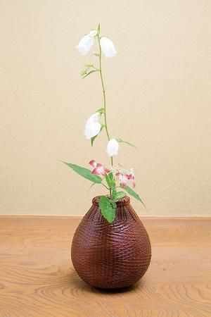 茶道具 花入・花籠 梅津川 掛花入 塗り竹入子 付【 完売 】 - 茶道具