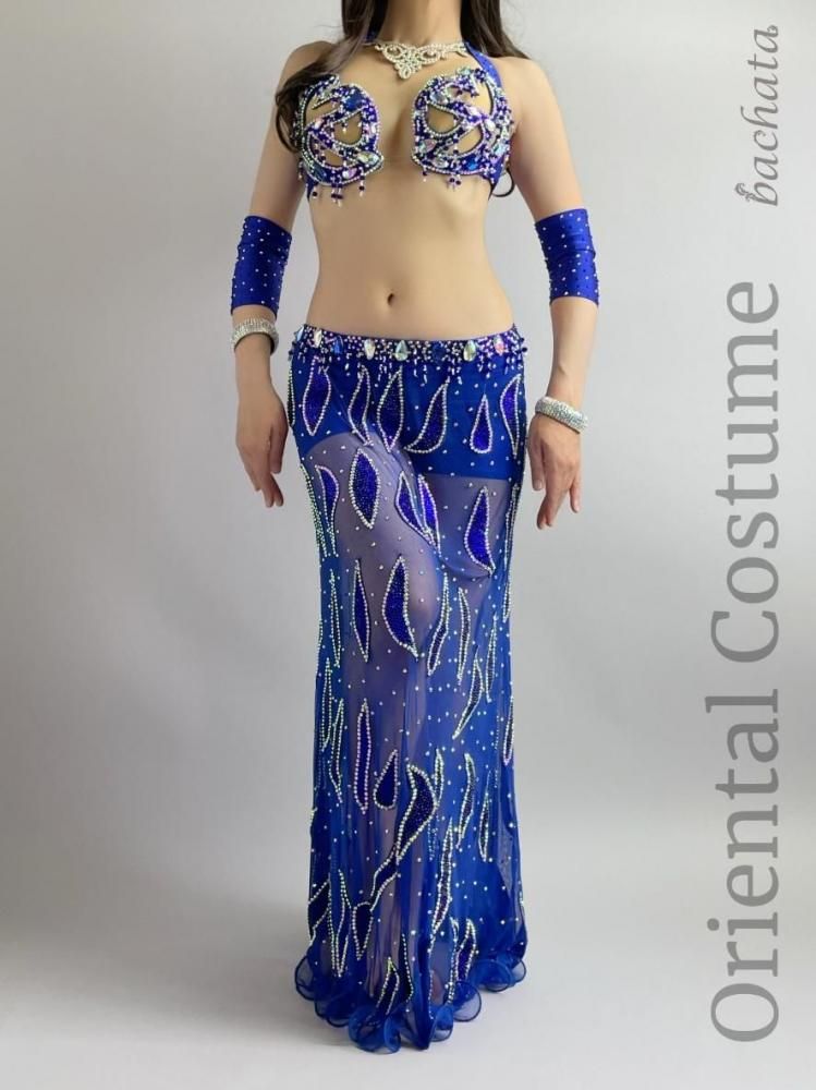 ベリーダンス衣装 Yasser ロイヤルブルー CT0291 (L-XL) オリエンタル