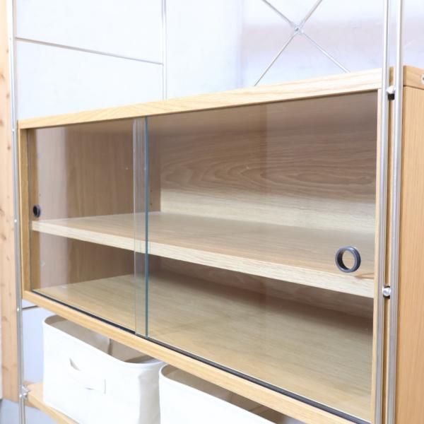 無印良品(MUJI)の人気のオーク材 ステンレス ユニットシェルフ
