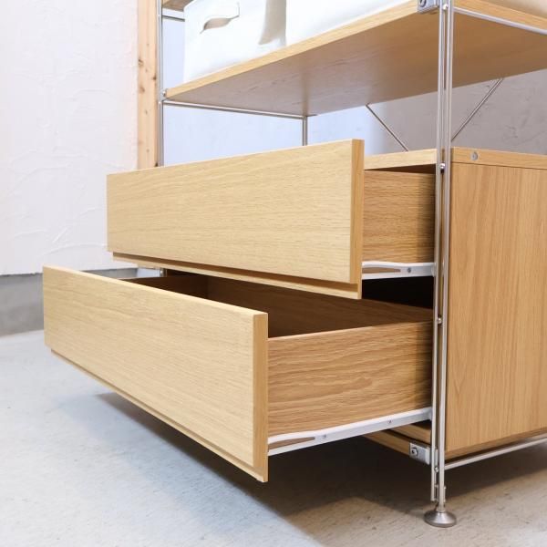無印良品(MUJI)の人気のオーク材 ステンレス ユニットシェルフ