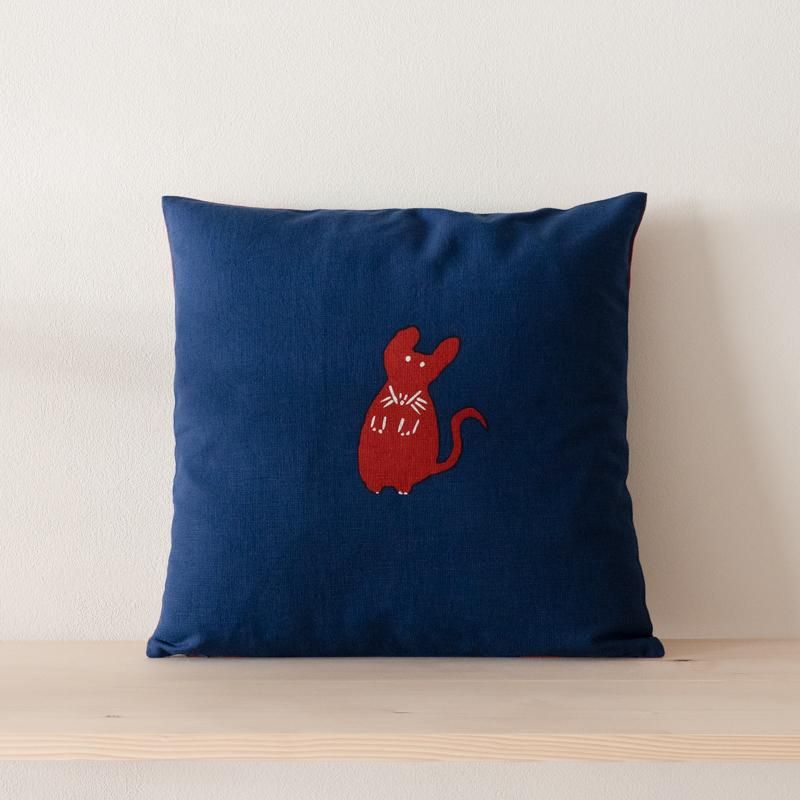 柚木沙弥郎 / クッションカバー 「猫」 シルクスクリーン - RHINES