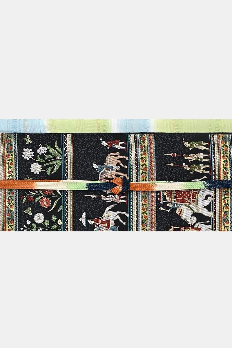 銀座【帯5817】西陣 服部織物製 袋帯 銘「インド更紗」 - 銀座きもの