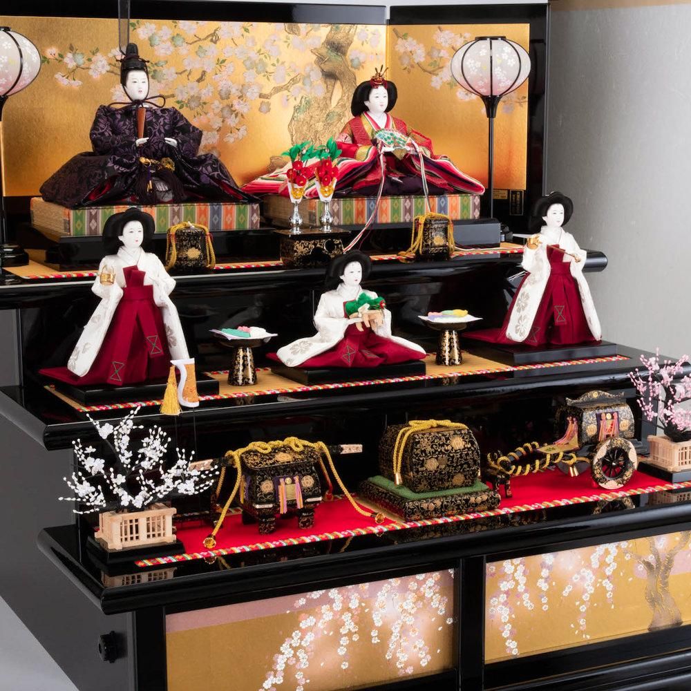 雛人形 十番 有職五人飾 三段飾り 清水久遊