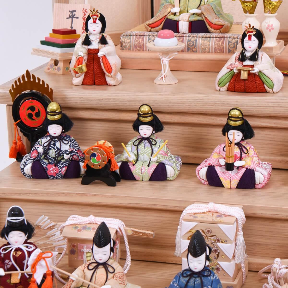 木目込人形 十五人飾り | 平安雛 - 雛人形・五月人形・羽子板・破魔弓