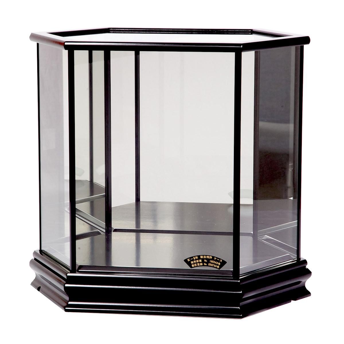 兜用 単品ガラスケース 六角背景鏡 サイズオーダー可能 - 雛人形・五月