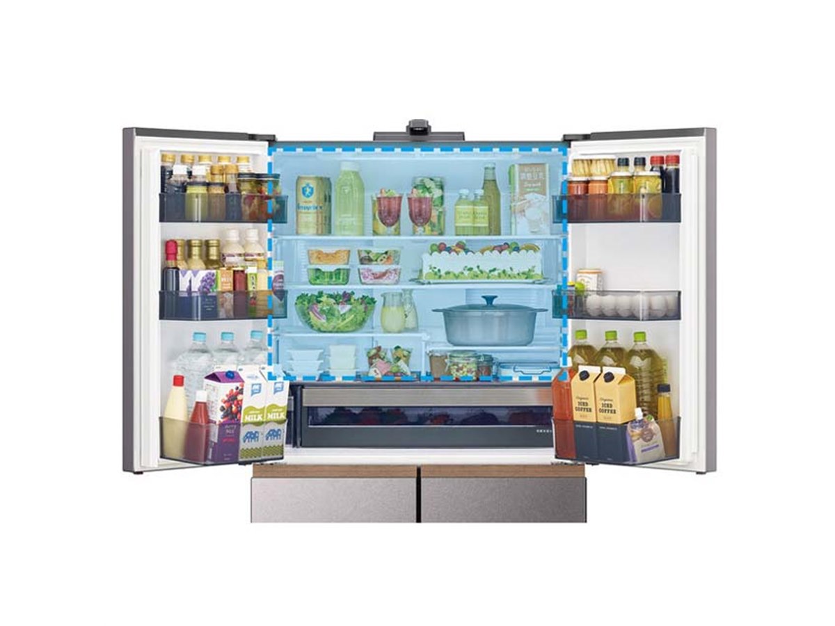 日立、奥行スリムで冷蔵庫カメラ搭載の「まんなか冷凍 GXCCタイプ R