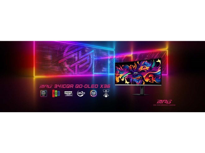 MSI、360Hz駆動を実現した第5世代QD-OLED搭載34型ウルトラワイド