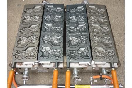 オーダー】オリジナルたい焼き機 特注業務用たい焼き製造（同型2連式