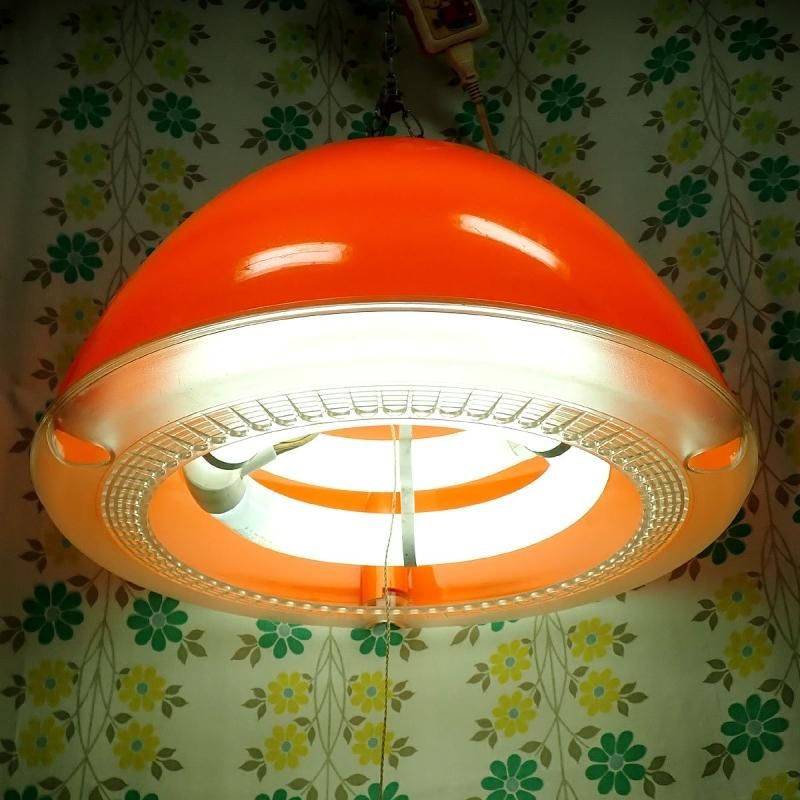 レトロポップ 蛍光灯シーリングランプ オレンジ - USA＆レトロ雑貨の店