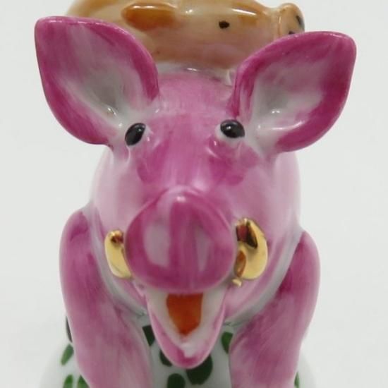 マイセン 置物□イノシシ ピンク フィギュリン 4.5cm 干支シリーズ 亥