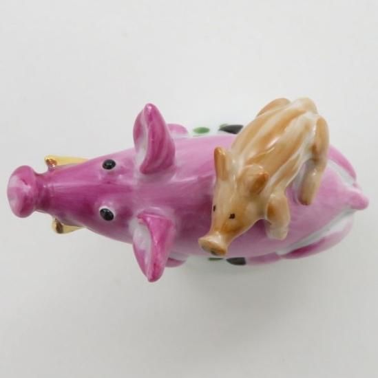 マイセン 置物□イノシシ ピンク フィギュリン 4.5cm 干支シリーズ 亥