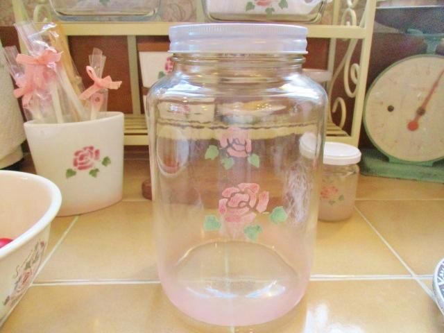 マニーローズ ガラス 密封ビン（LL） - 「フランス雑貨マニー