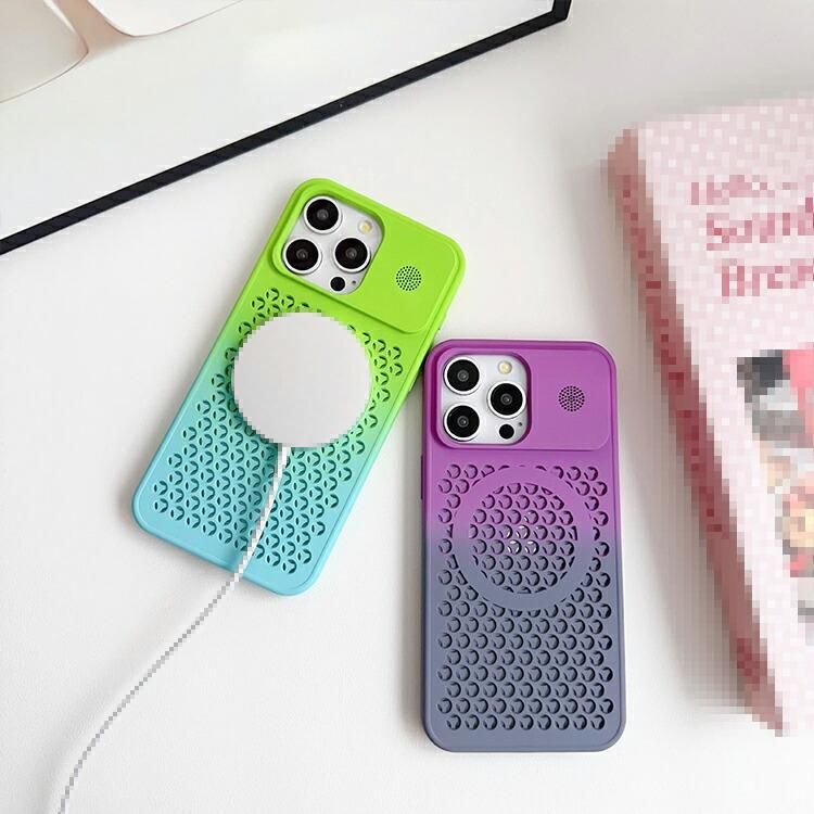 iPhone16 ケース Qi充電 ワイヤレス充電 対応 カバー ドット 穴あき