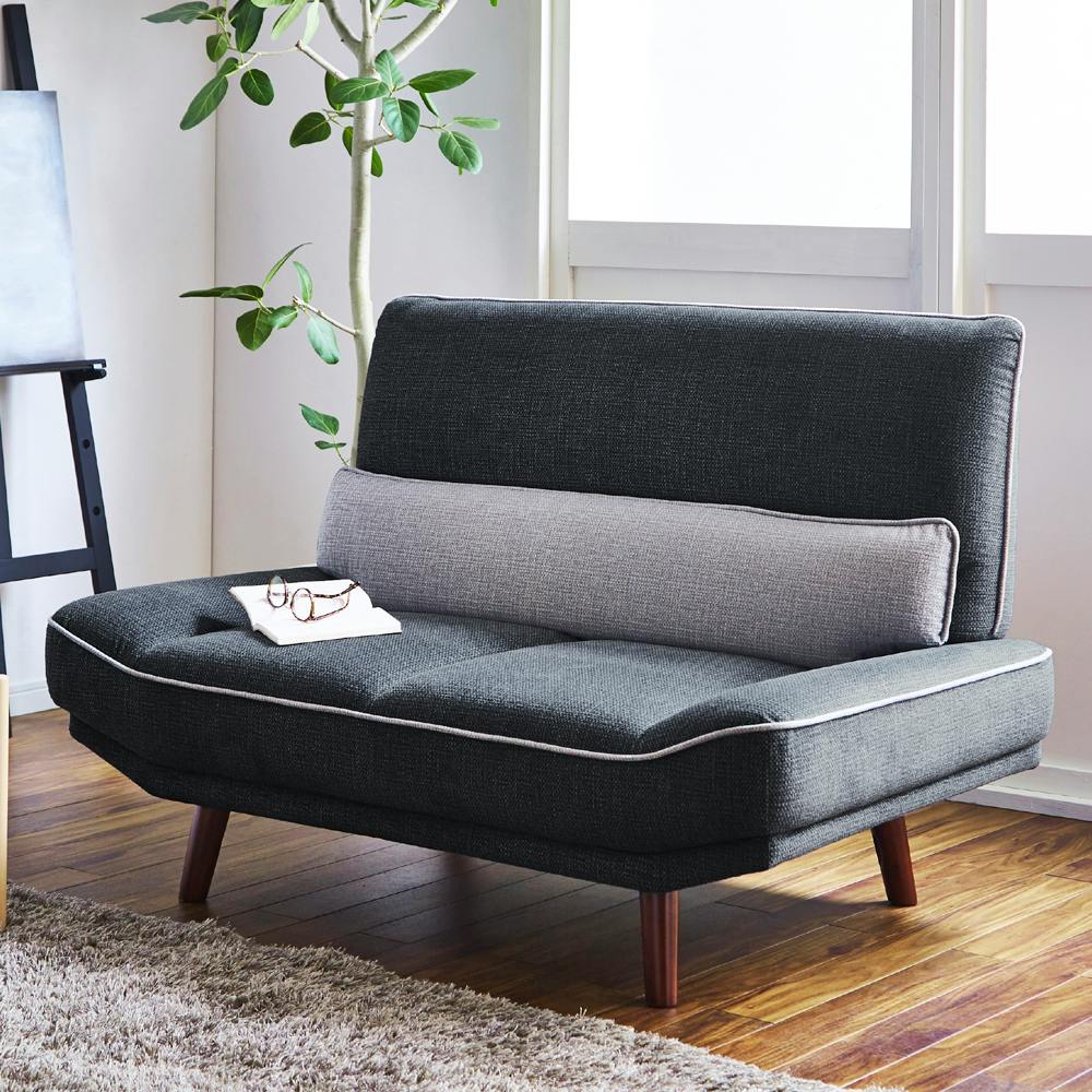 後藤家具物産 引っかき傷に強い2人掛けソファー ロンド/グレー色 Size