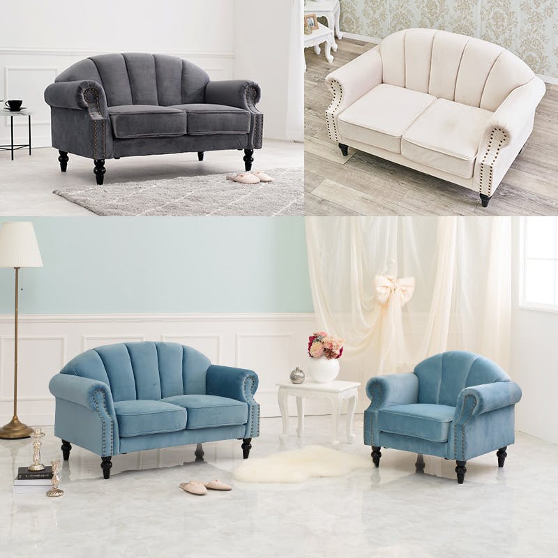 萩原スリーアイ HAGIHARA ソファー ルコ2P-IV アイボリー 二人掛け