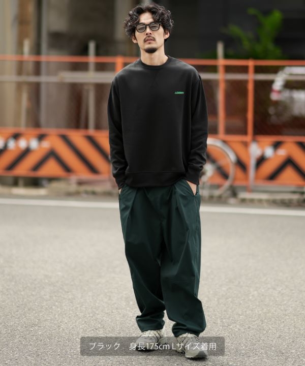 GERRY】別注カラーボックスロゴ裏起毛トレーナー