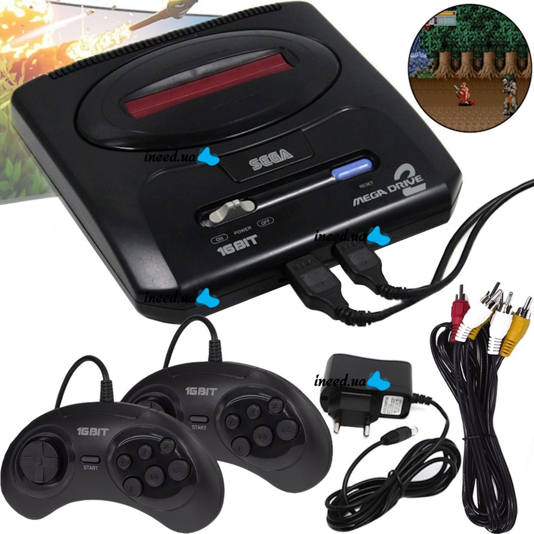 Игровая видео приставка Sega Mega Drive 2 16bit 368 игр с 2