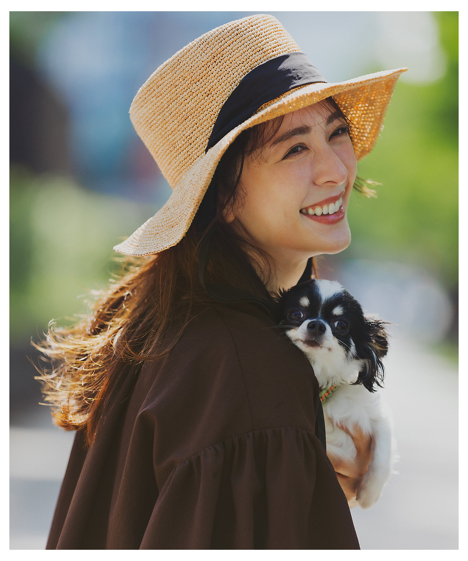 Oggi8月号掲載／UVケア】ラフィア リボン ハット