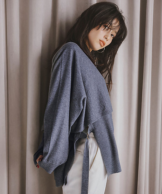 洗える】ツインニットクロップド ニットベスト（KRWOSW0461