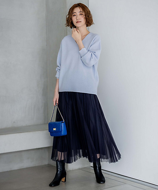 洗える】チュール プリーツ スカート（SKWWCS0012） | 23区