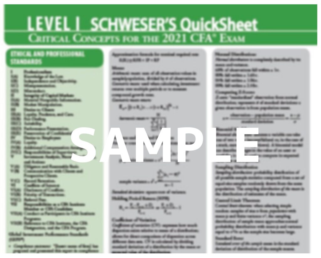 CFA（level1）不合格者が語る「SCHWESER」を使ってみた感想。 | いわし