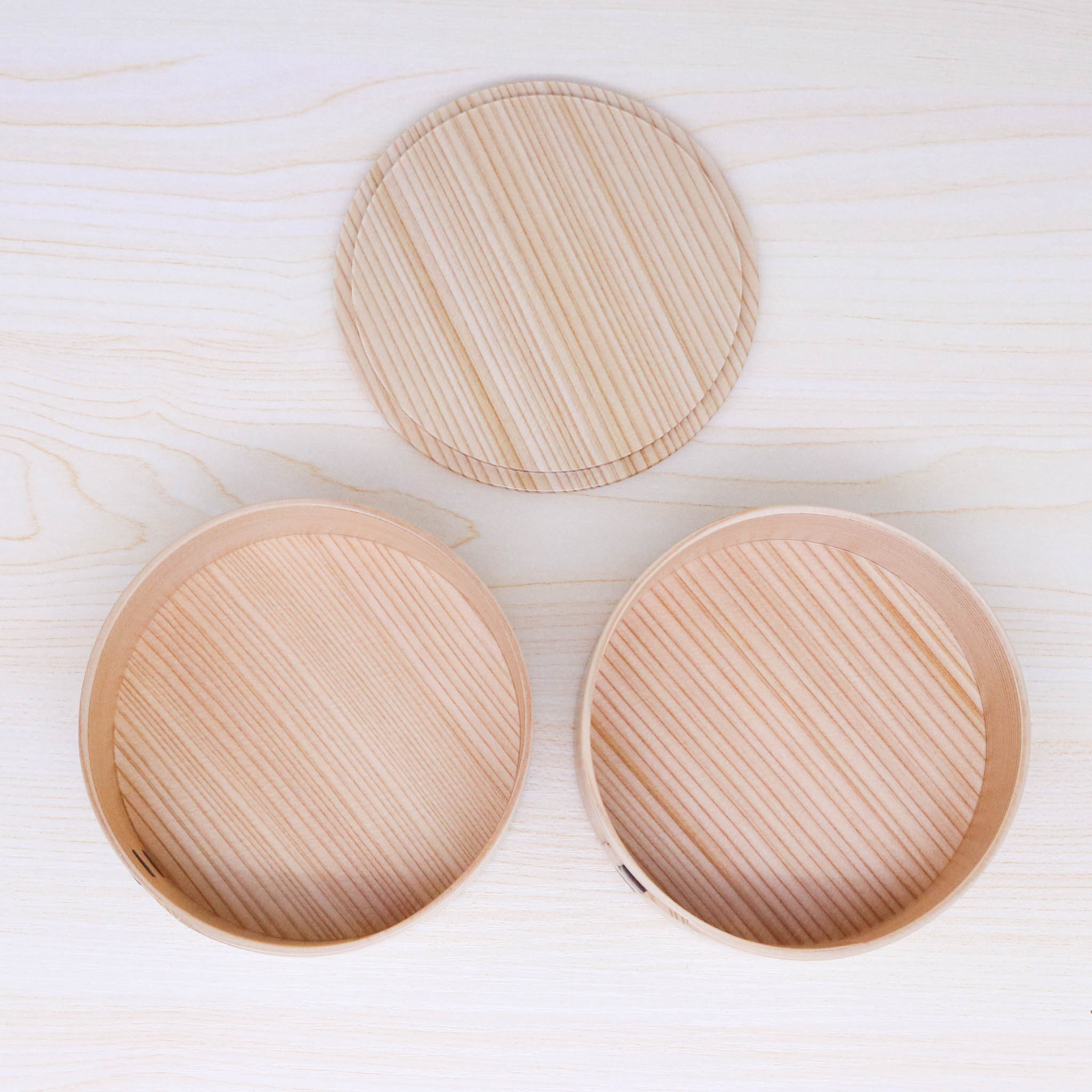 廃番】大館曲げわっぱ 弁当箱 | 秋田杉 | 丸二段姫子重