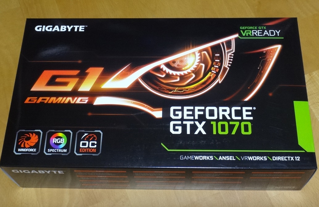 背が低い唯一のオリファン GIGABYTE GTX 1070 G1 Gamingをレビュー