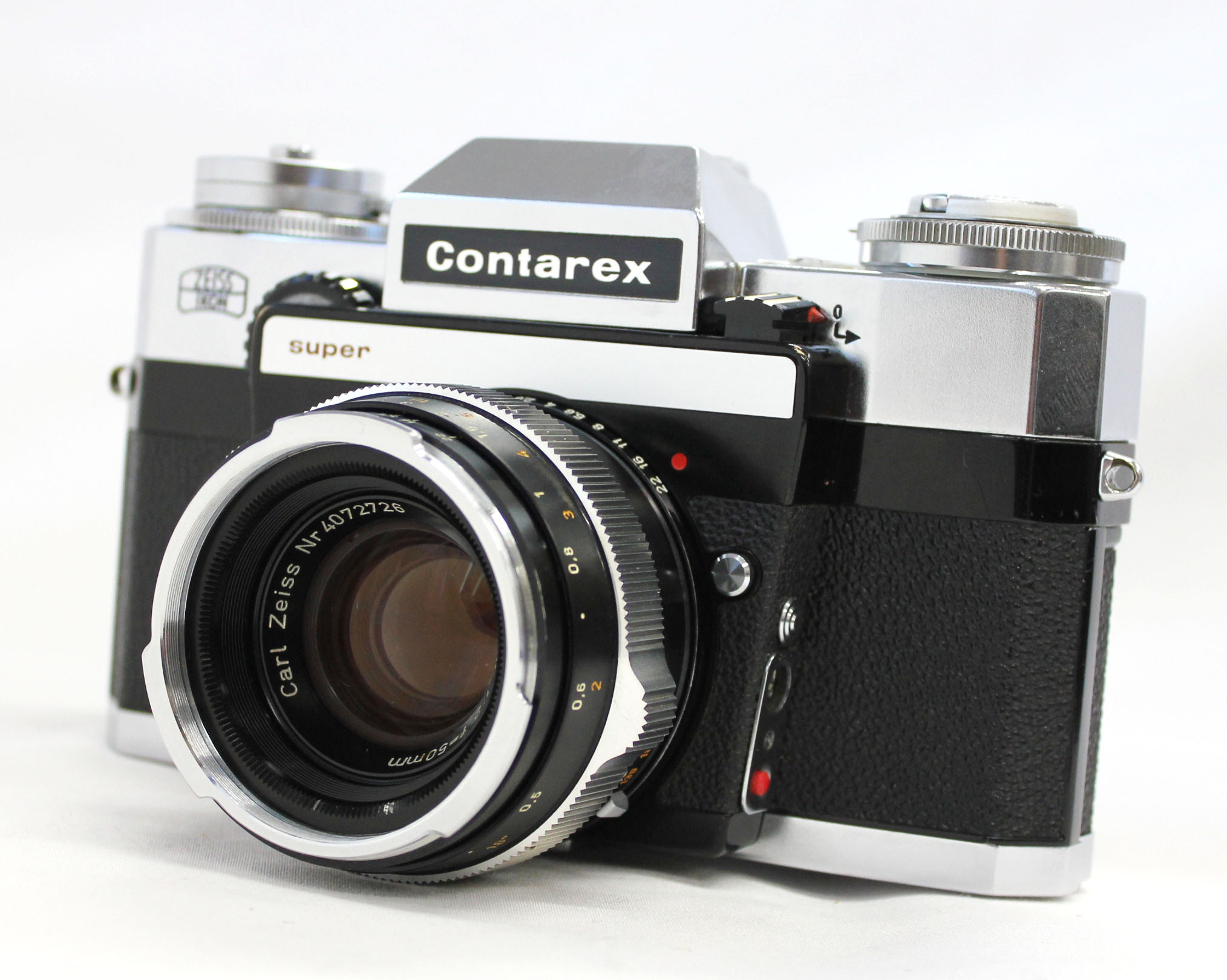 Zeiss Ikon Contarex Super Silver Chrome 35mm SLR Film Camera with