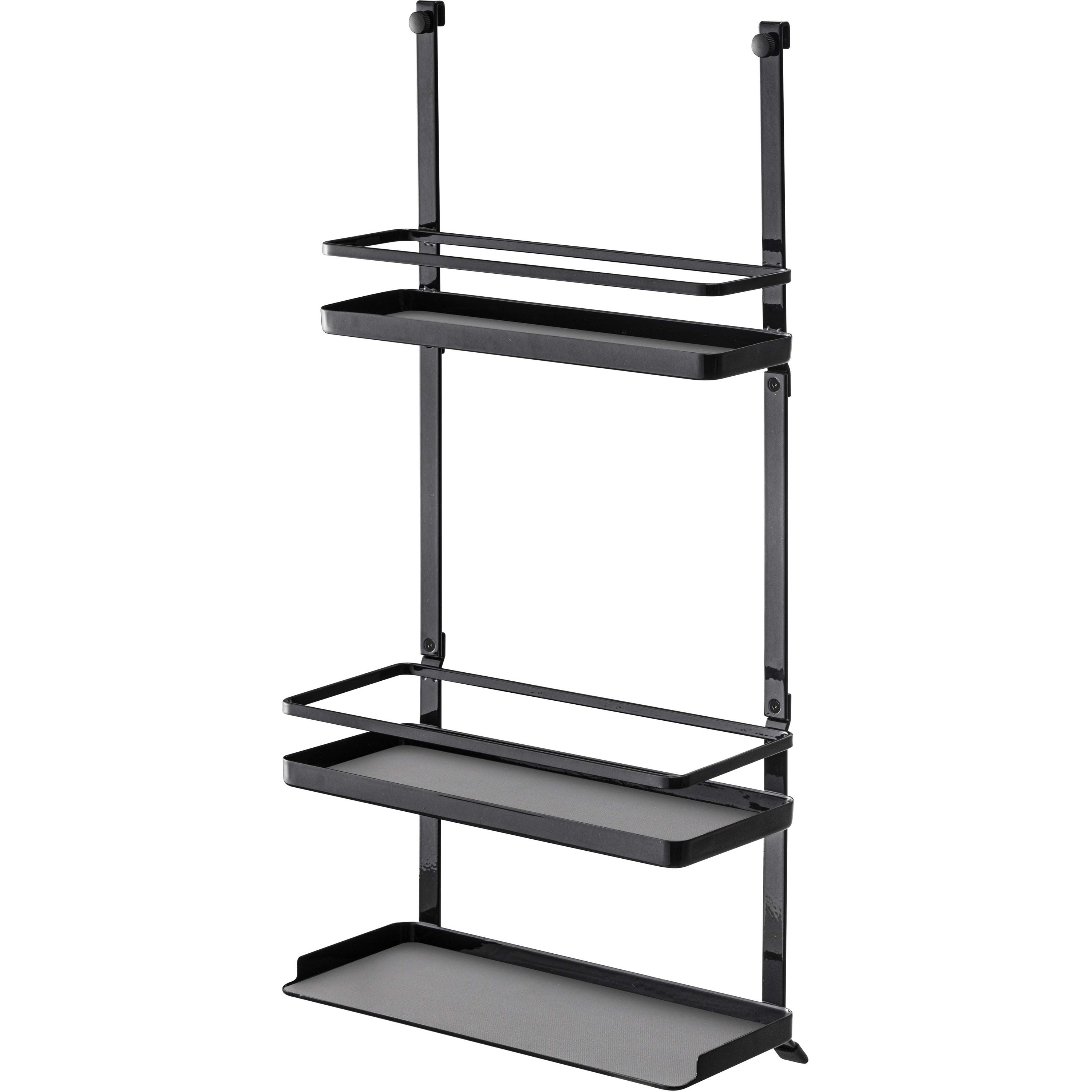 4837 レンジフード調味料ラック タワー 3段 山崎実業 ブラック色