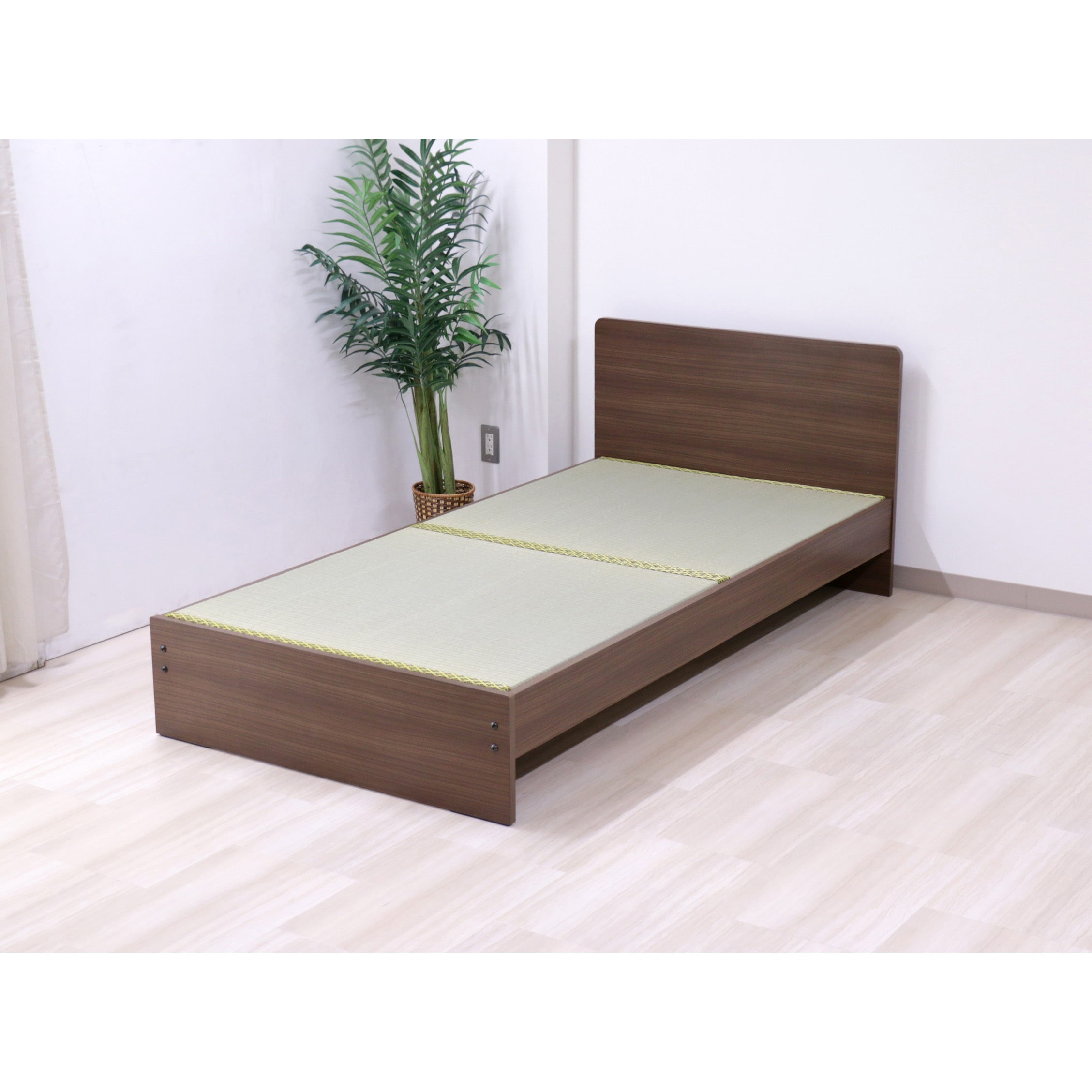 366-87-SW(ATBB) 木製ベッドフレーム シングル パネルタイプ ふとん用