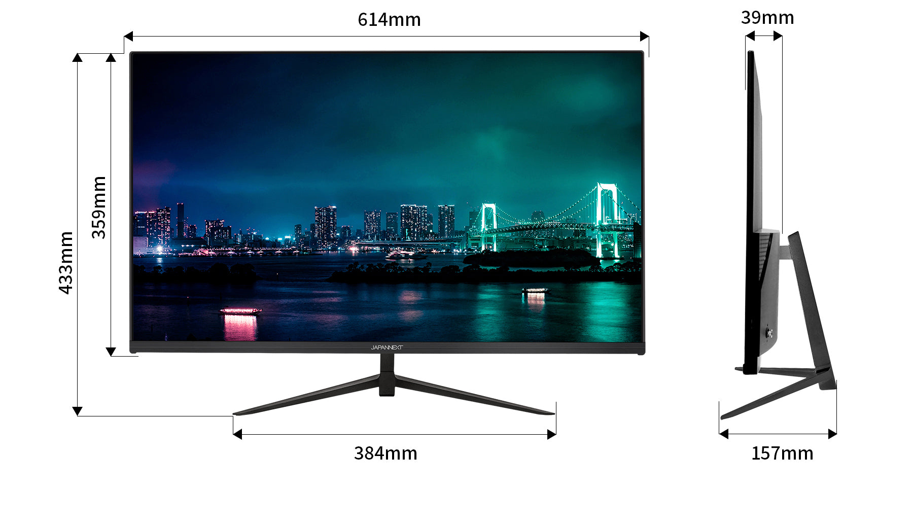 JAPANNEXT 27インチ IPSパネル搭載 フルHD(1920x1080)解像度 液晶