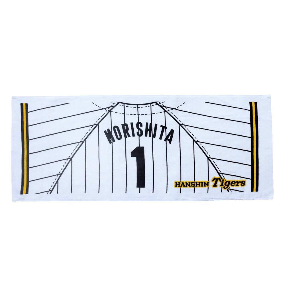 Tigers応援プリントユニフォーム柄フェイスタオル(ホーム)|12JRXTB7