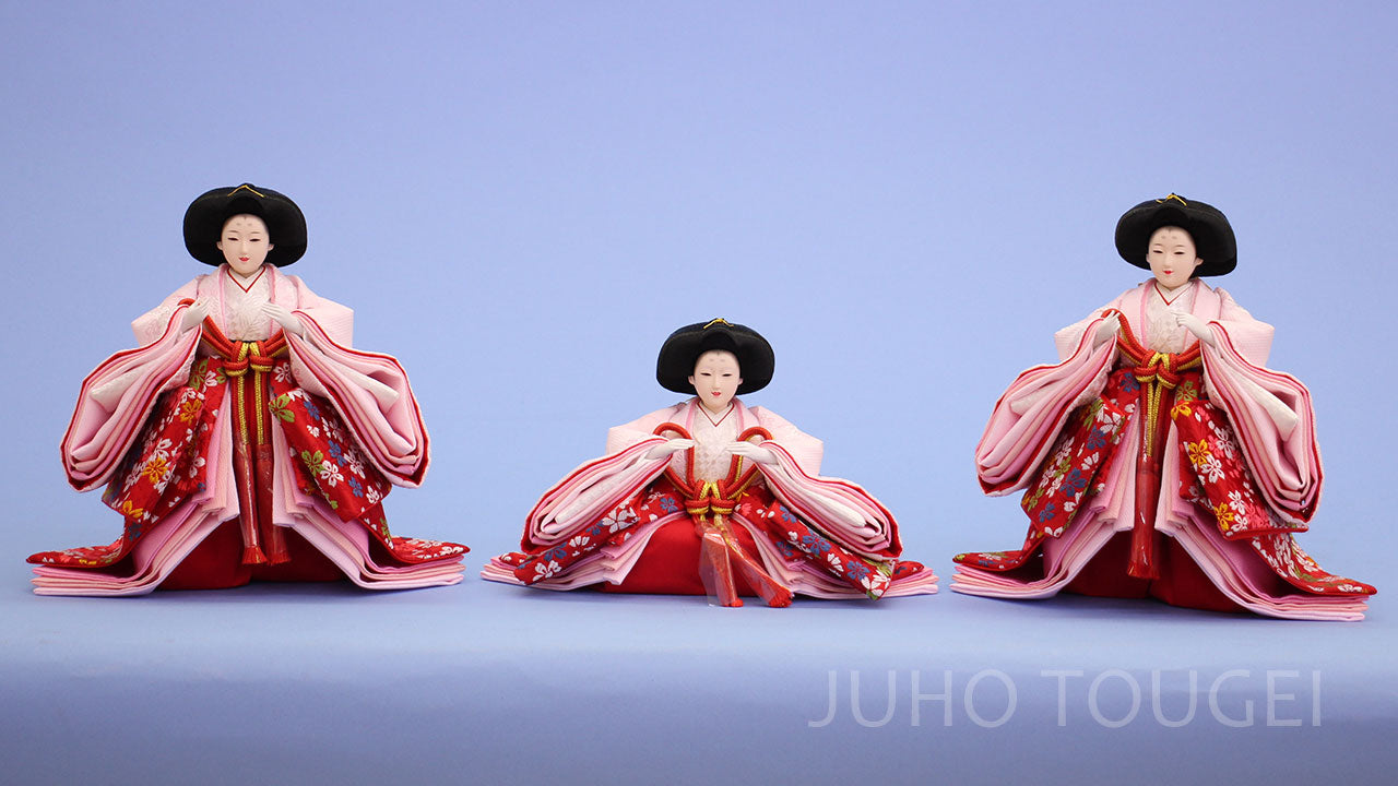雛人形単品三人官女5 六寸30608-VMG – 寿鳳人形の東芸
