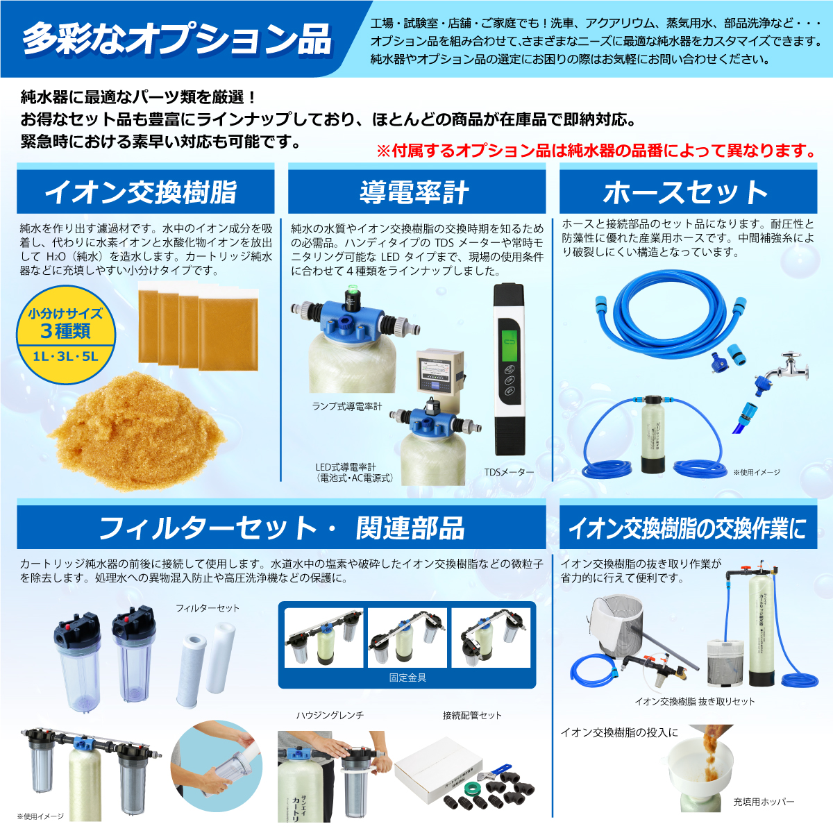 サンエイ化学 カートリッジ純水器 5L スタンダードタイプ ホースセット