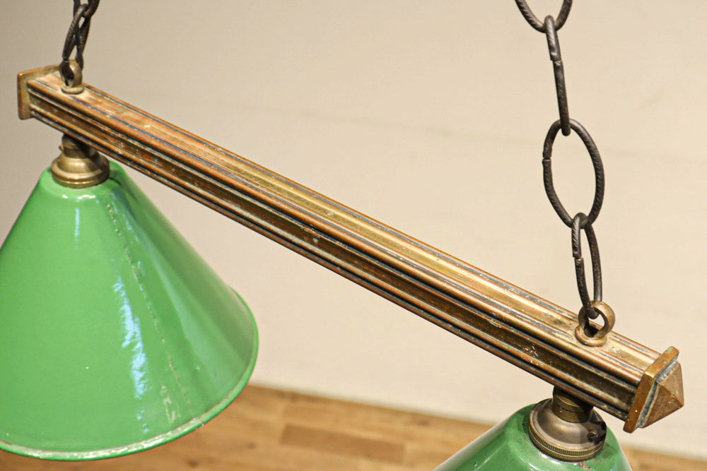 レトロモダン!! グリーンの笠がお洒落な2灯式電笠 DC4683 – 古福庵