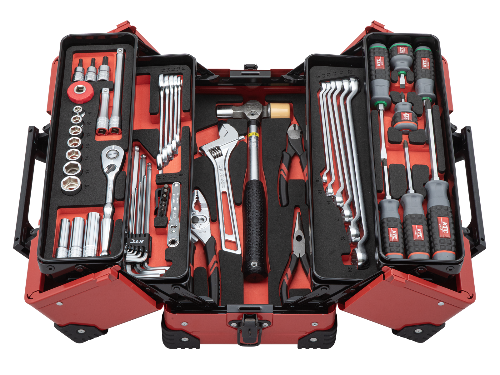 工具セット（両開きメタルケースタイプ）［56点］ | KTCツール