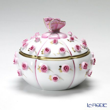 ヘレンド (HEREND) C-P 06266-0-17 ローズボンボン入れ 蝶 | ブランド