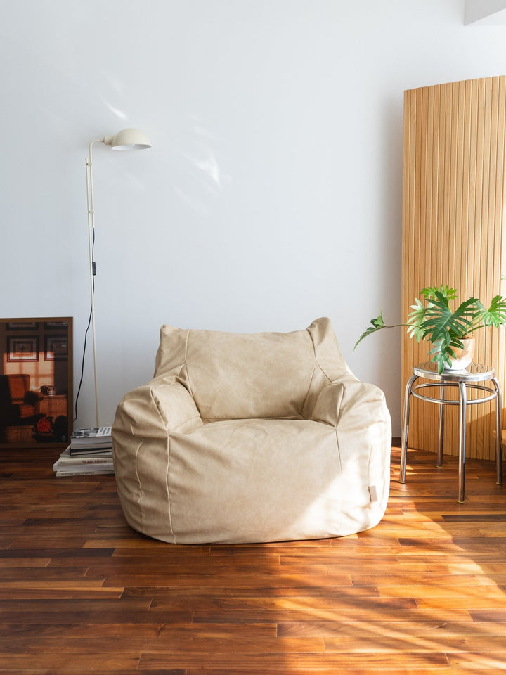 GOOD THING × LOOSYコラボ 1人掛けビーズソファ Matte Beige｜1人用