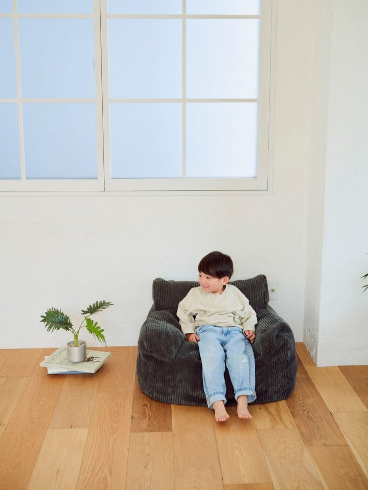 LOOSY 1人掛けビーズソファ ミニ Charcoal｜1人用ソファ おしゃれ