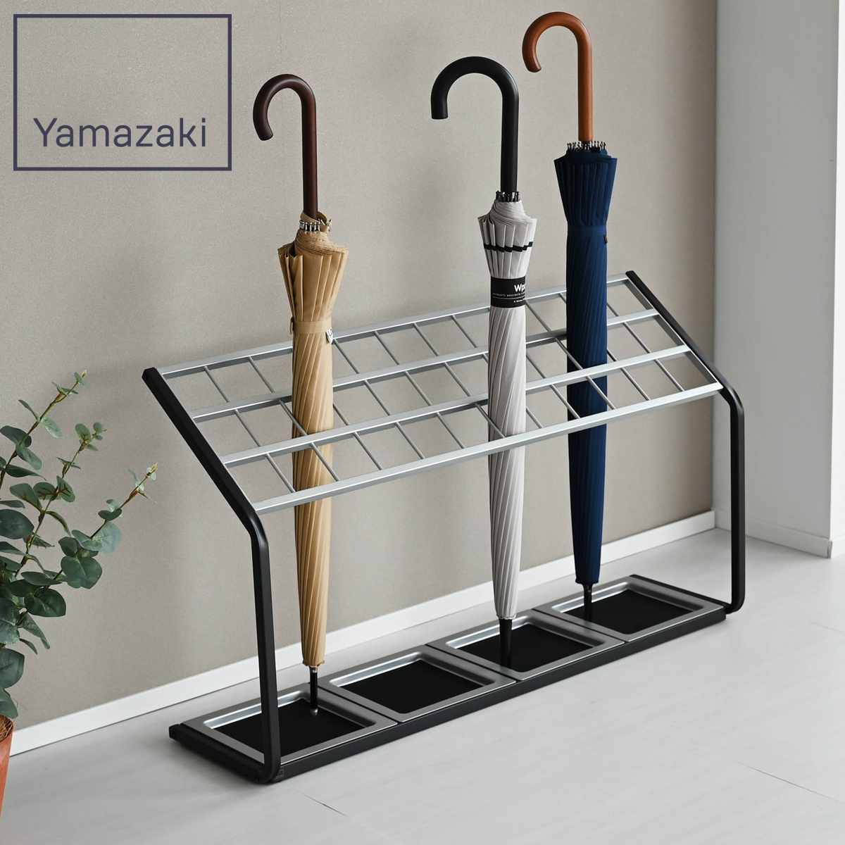山崎実業 傘立て フレーム 36本用 省スペース 玄関収納 傘たて