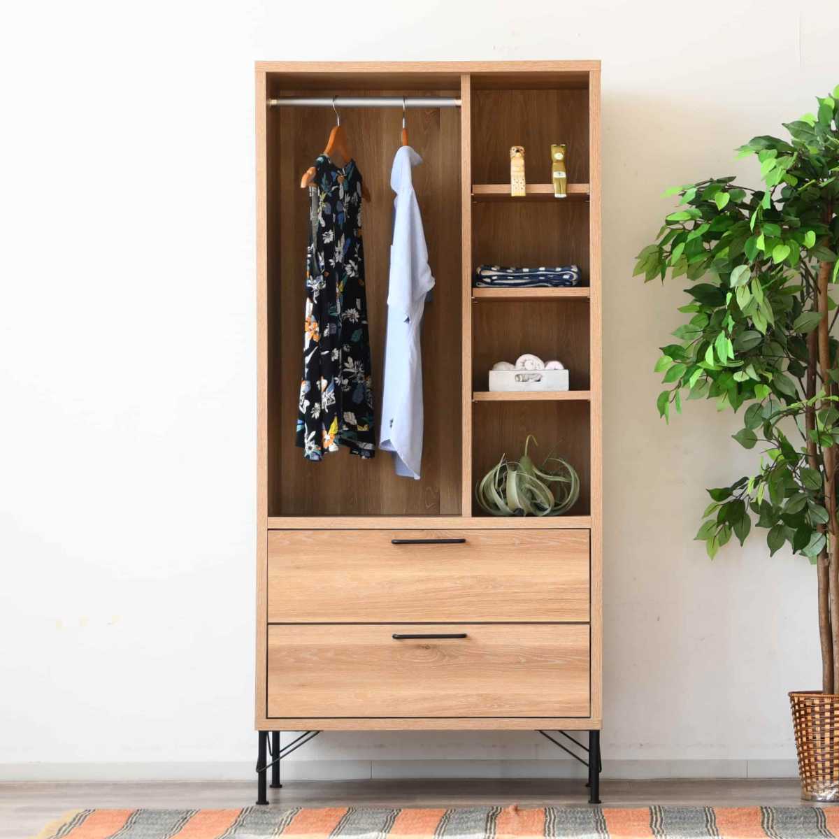 ハンガーラック 幅80cm ナチュラルヴィンテージ 日本製 （ コート