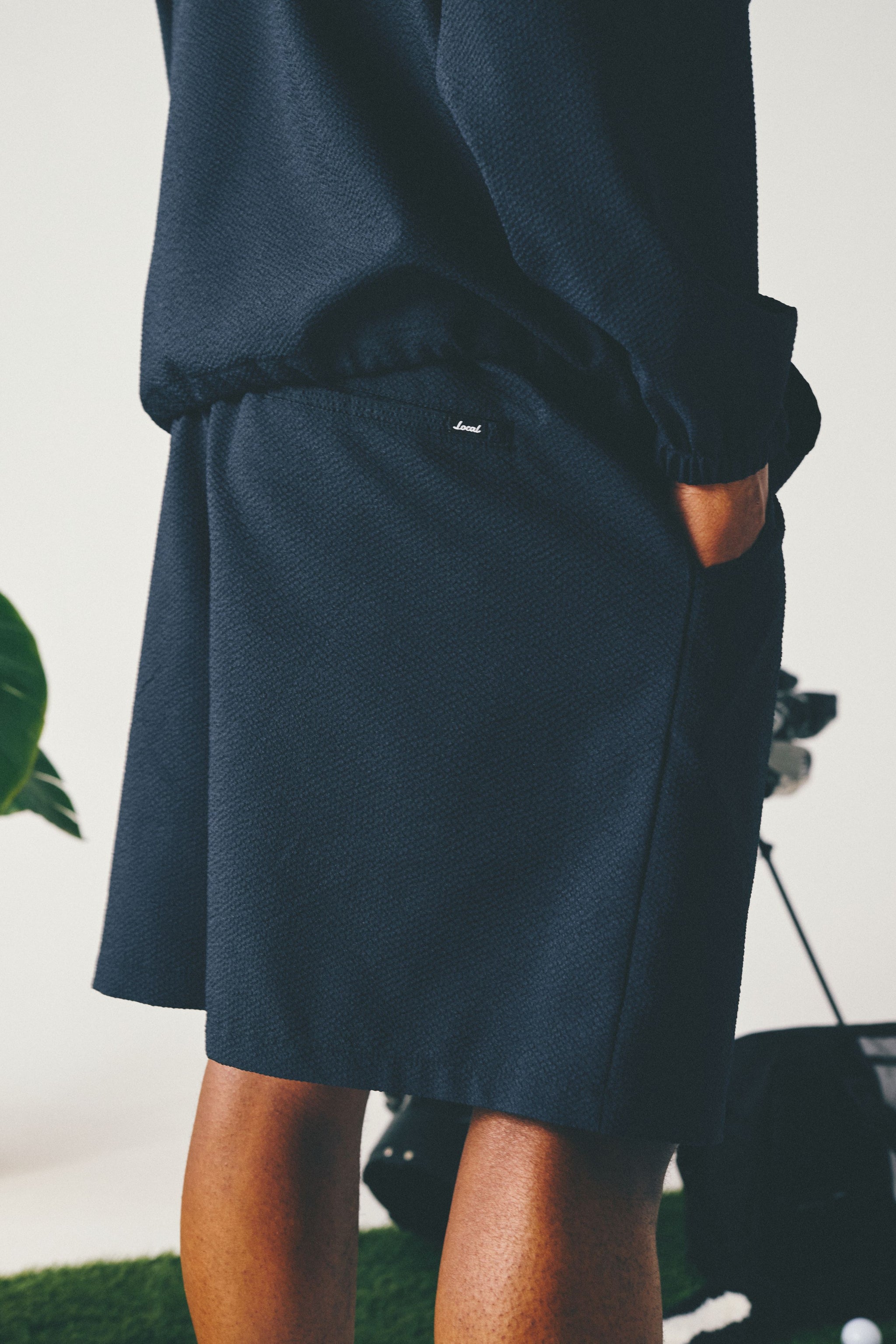 Seersucker Easy SHORTS | Black – Local GOLF