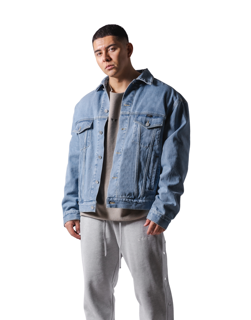 Back Emblem Denim Jacket - Blue – LÝFT