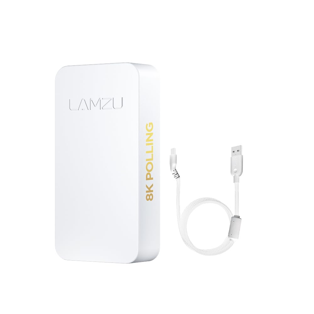 Amazon.co.jp: ラムズ(Lamzu) 8Kドングル(レシーバー) White 8000hz