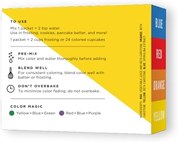 Amazon.com: Supernatural Plant-Based Food Coloring - Blue, Red