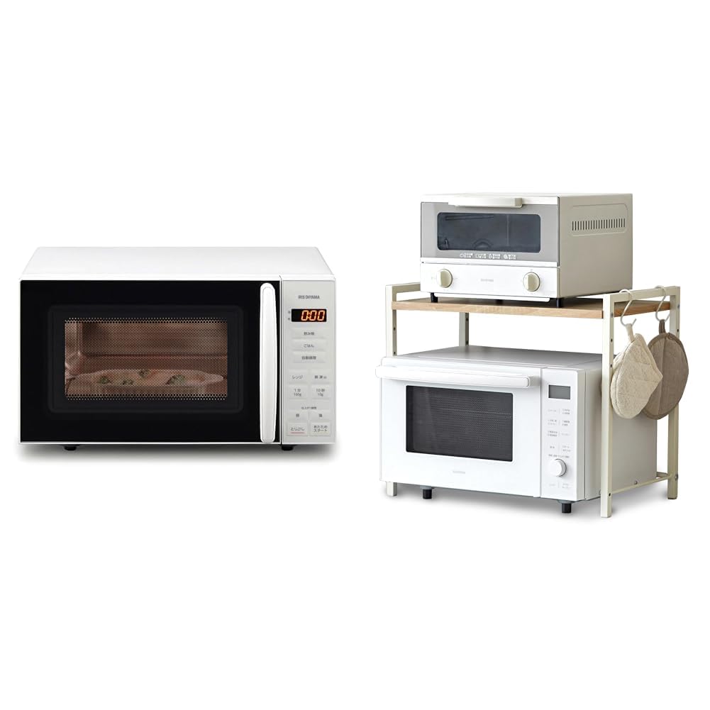 Amazon | 【セット買い】アイリスオーヤマ 電子レンジ 18L PMG-F188-W